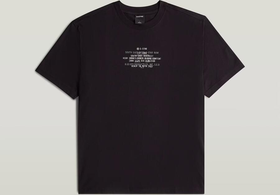 G-Star RAW Multi Text Relaxed T-Shirt Zwart Heren - Foto 5