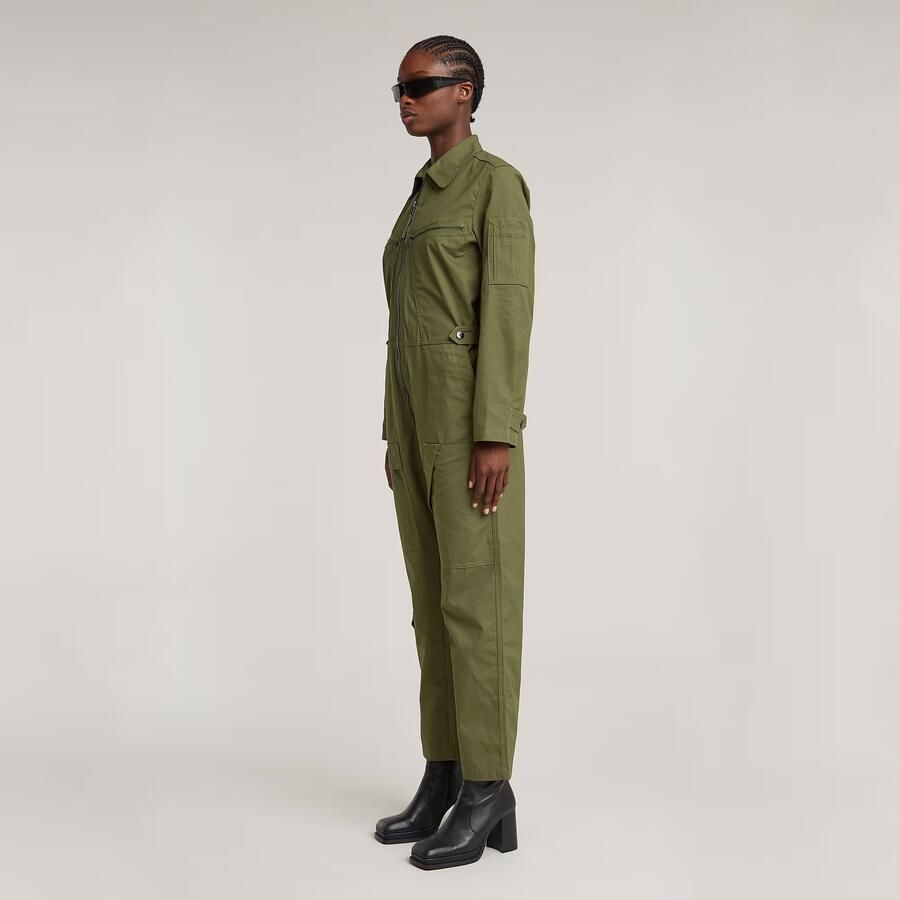 G-Star RAW Multi Zip Winter Jumpsuit Groen Dames