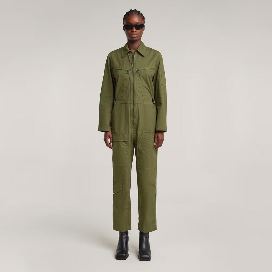 G-Star RAW Multi Zip Winter Jumpsuit Groen Dames