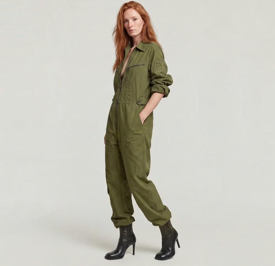 G-Star RAW Multi Zip Winter Jumpsuit Groen Dames - Foto 5
