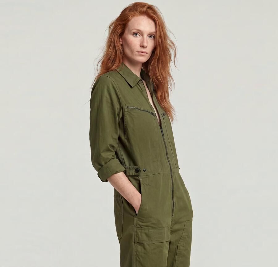 G-Star RAW Multi Zip Winter Jumpsuit Groen Dames - Foto 6