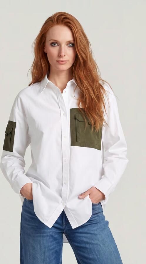 G-Star RAW Multipocket Longsleeve Overhemd Wit Dames