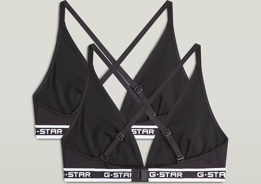 G-Star RAW Multiway Triangle Bralette Set van 2 Zwart Dames - Foto 3