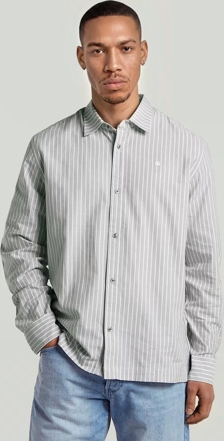 G-Star RAW New Straight Hem Overhemd Grijs Heren