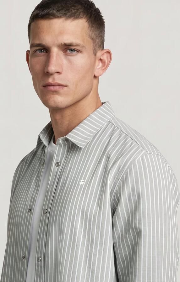 G-Star RAW New Straight Hem Overhemd Lichtblauw Heren - Foto 5