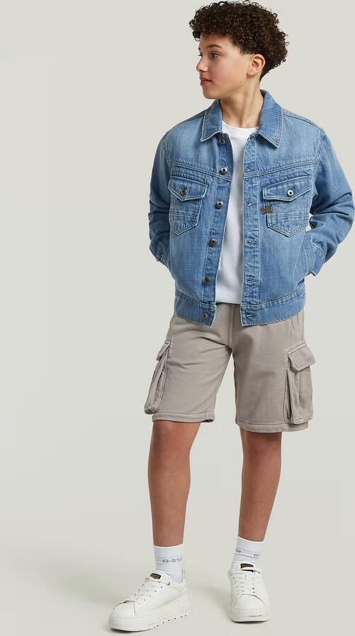 G-Star RAW Nifous Cargo Sweatshort voor jongens Grijs jongens - Foto 4