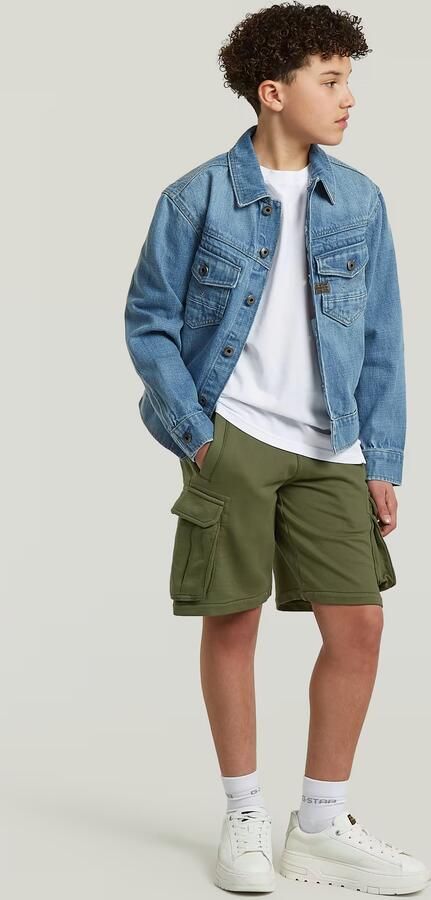 G-Star RAW Nifous Cargo Sweatshort voor jongens Groen jongens - Foto 5