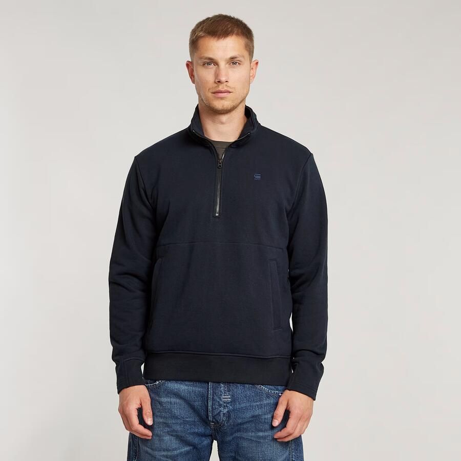 G-Star RAW Nifous Half Zip Sweater Donkerblauw Heren - Foto 7