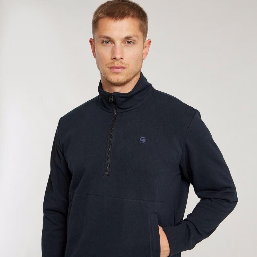 G-Star RAW Nifous Half Zip Sweater Donkerblauw Heren - Foto 4