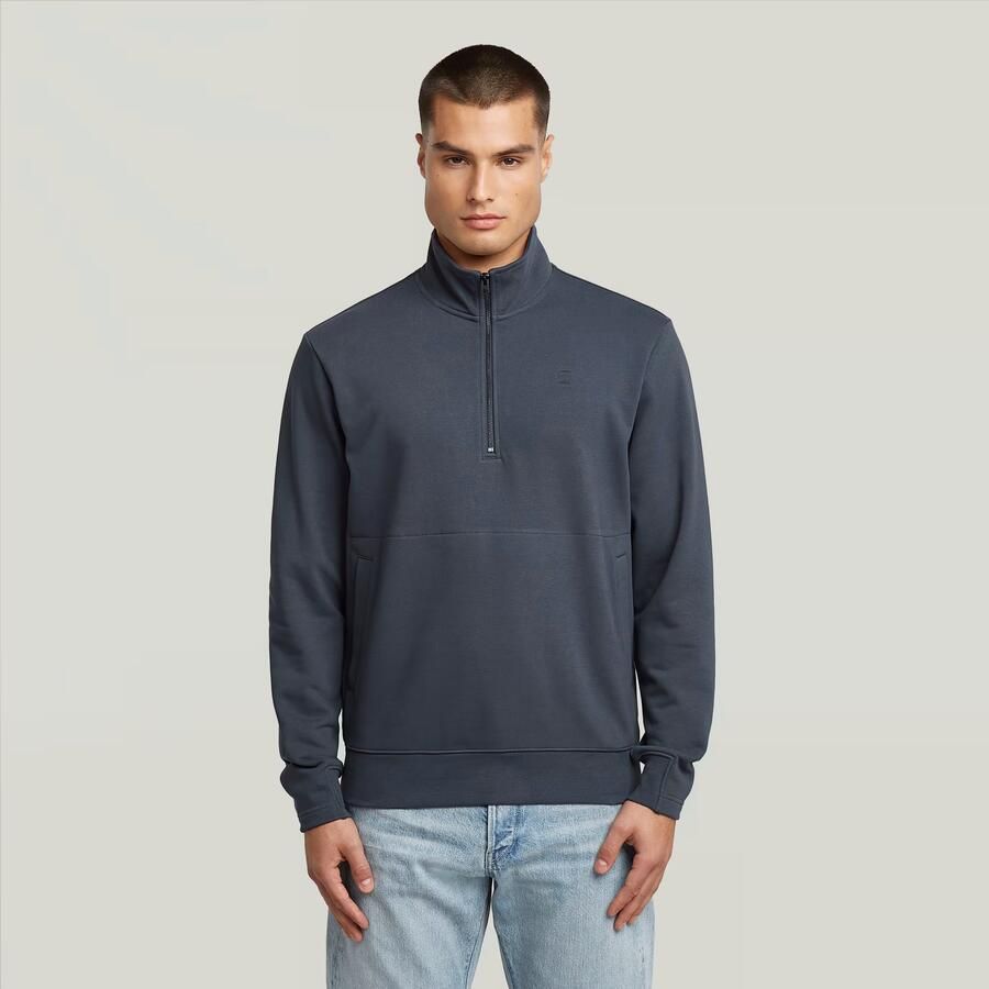 G-Star RAW Nifous Half Zip Sweater Donkerblauw Heren