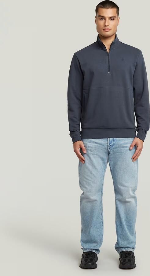 G-Star RAW Nifous Half Zip Sweater Donkerblauw Heren - Foto 5