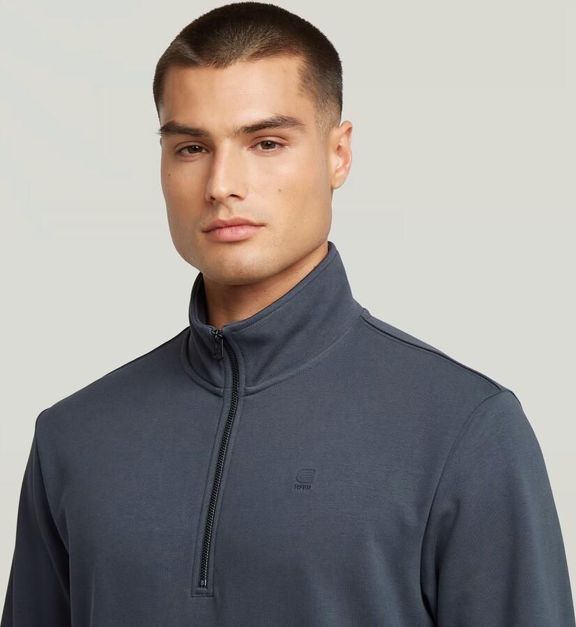 G-Star RAW Nifous Half Zip Sweater Donkerblauw Heren - Foto 3