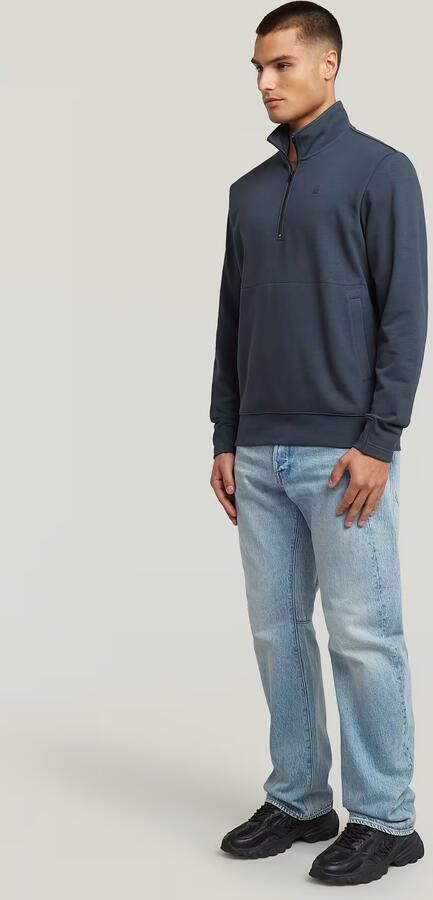 G-Star RAW Nifous Half Zip Sweater Donkerblauw Heren - Foto 7