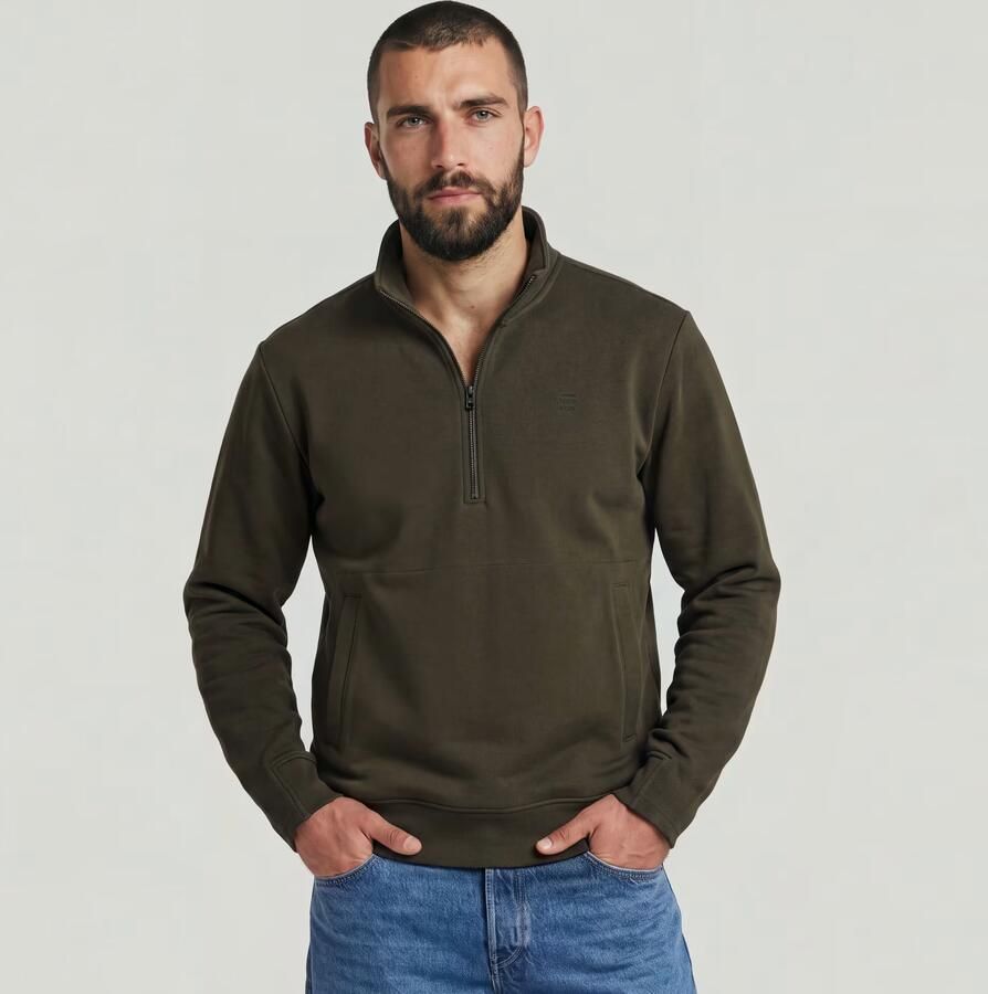 G-Star RAW Nifous Half Zip Sweater Grijs Heren - Foto 3