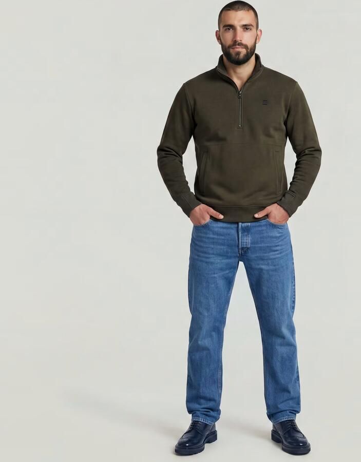 G-Star RAW Nifous Half Zip Sweater Grijs Heren - Foto 4