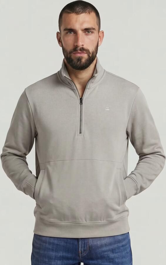 G-Star RAW Nifous Half Zip Sweater Grijs Heren - Foto 6