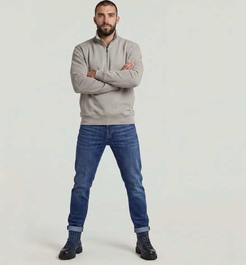G-Star RAW Nifous Half Zip Sweater Grijs Heren - Foto 3