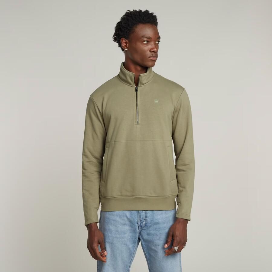 G-Star RAW Nifous Half Zip Sweater Groen Heren - Foto 7