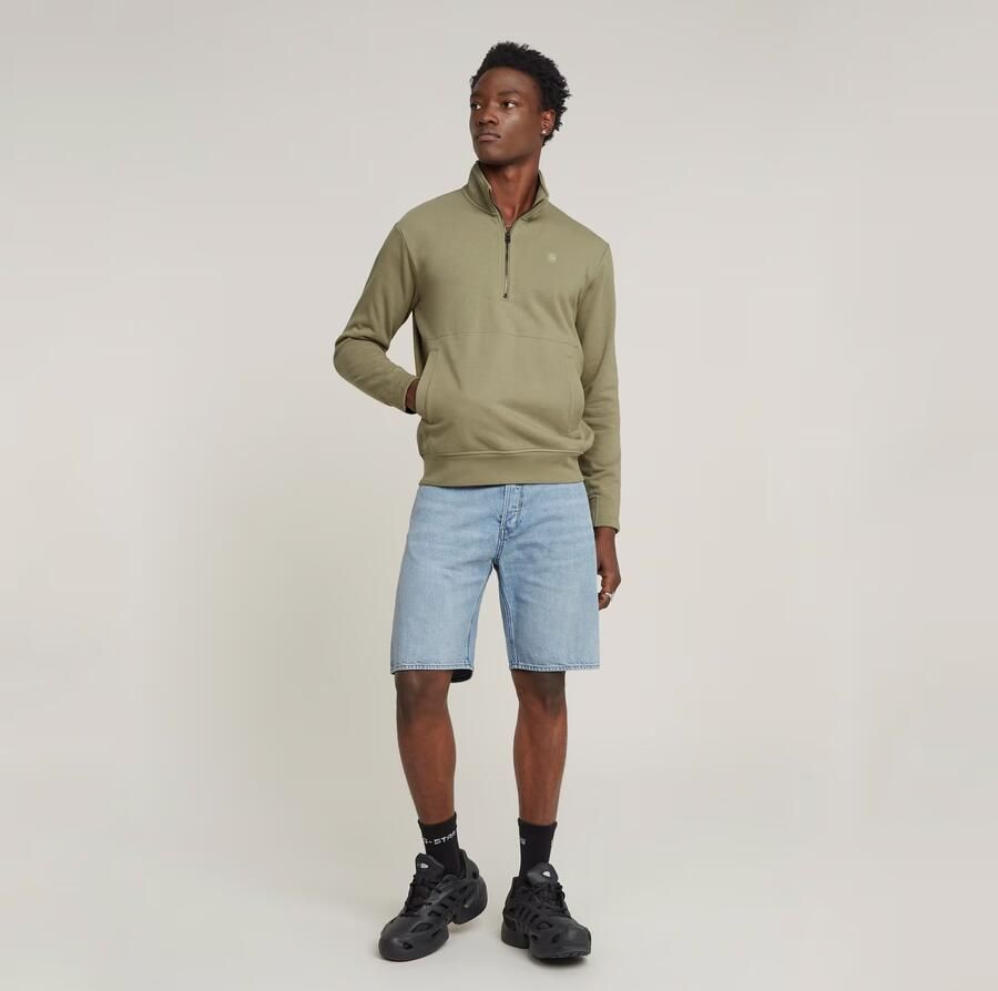 G-Star RAW Nifous Half Zip Sweater Groen Heren - Foto 5