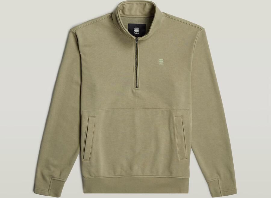 G-Star RAW Nifous Half Zip Sweater Groen Heren - Foto 6