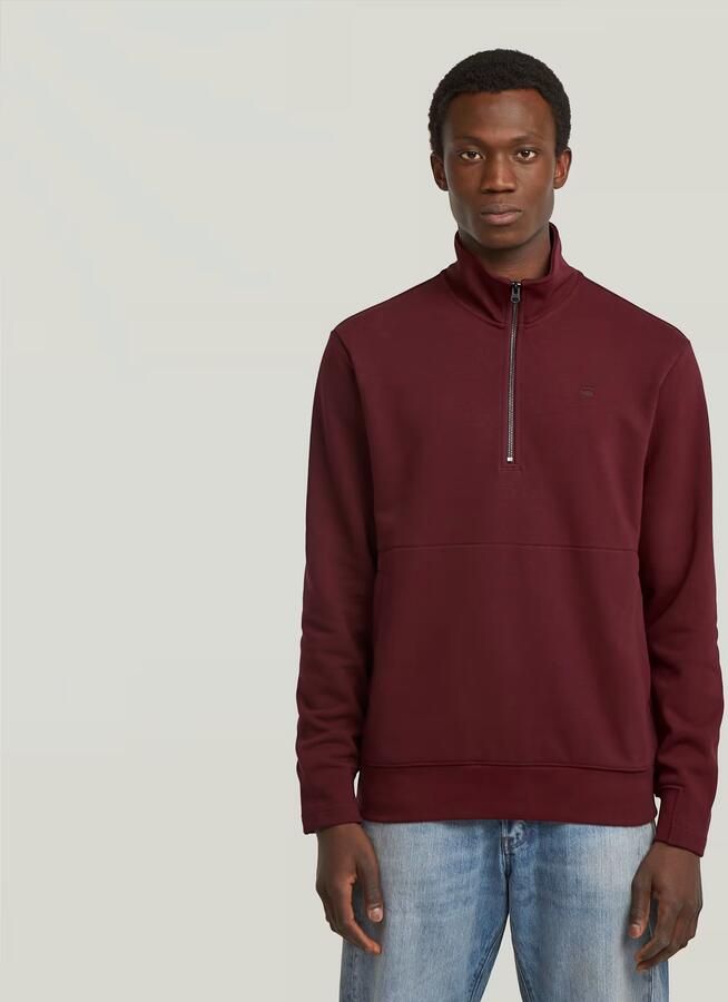 G-Star RAW Nifous Half Zip Sweater Rood Heren
