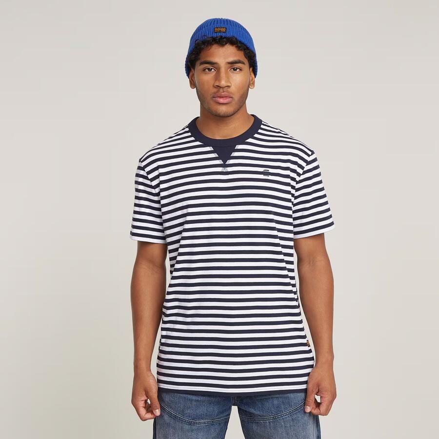 G-STAR RAW Heren Polo's & T-shirts Nifous Stripe R T Donkerblauw - Foto 13