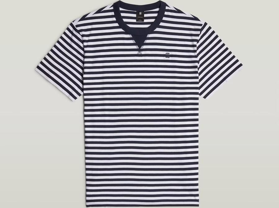 G-STAR RAW Heren Polo's & T-shirts Nifous Stripe R T Donkerblauw - Foto 12