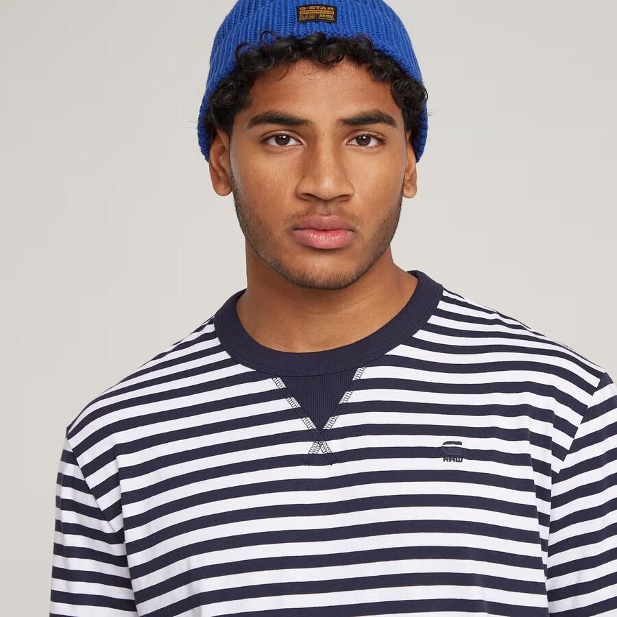G-STAR RAW Heren Polo's & T-shirts Nifous Stripe R T Donkerblauw - Foto 9