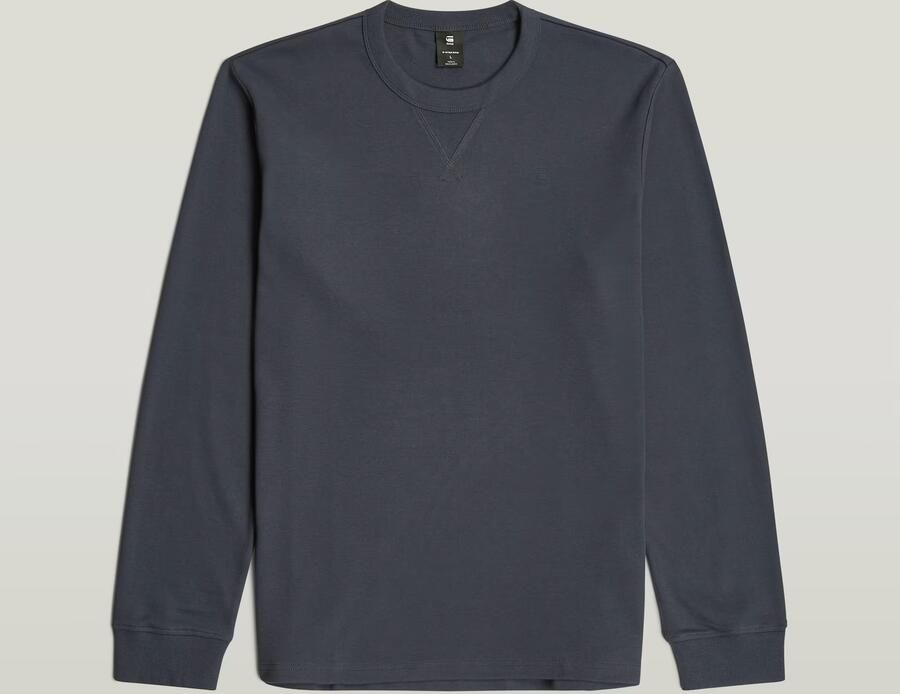 G-Star RAW Longsleeve Nifous R met geribbelde inzet aan de voorkant - Foto 4
