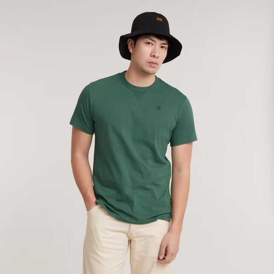 G-Star RAW slim fit T-shirt Nifous met logo donkergroen