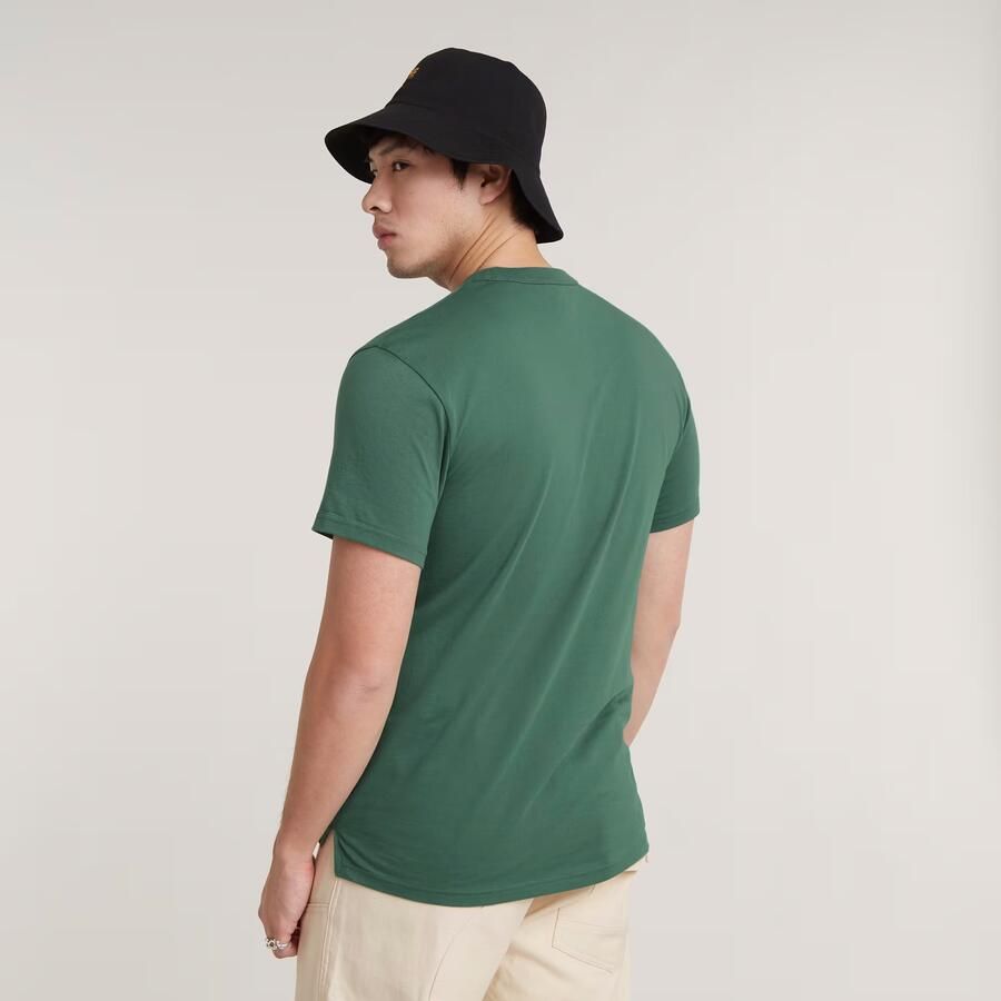 G-Star RAW slim fit T-shirt Nifous met logo donkergroen - Foto 2