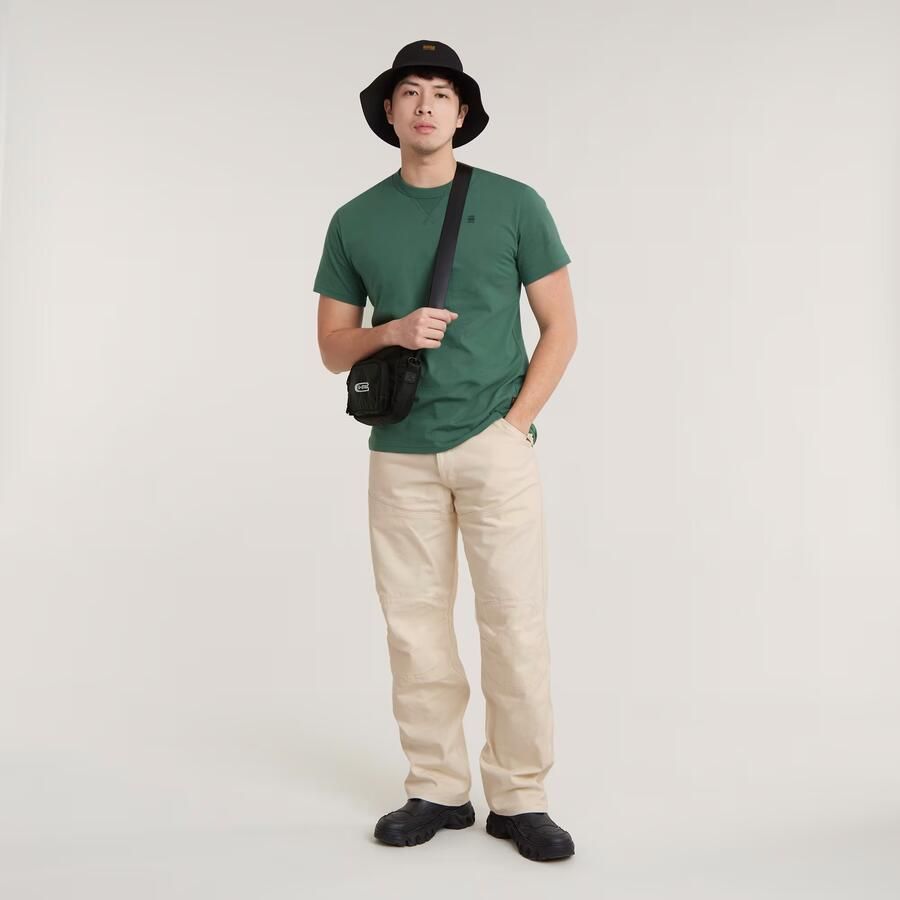 G-Star RAW slim fit T-shirt Nifous met logo donkergroen - Foto 3