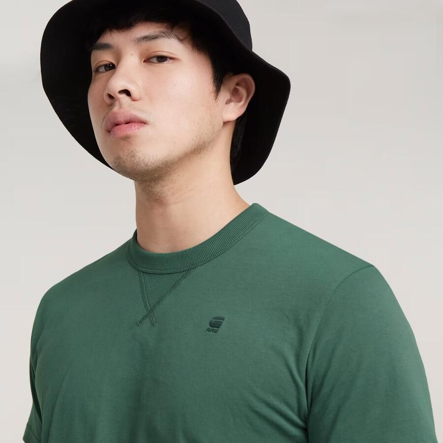 G-Star RAW slim fit T-shirt Nifous met logo donkergroen - Foto 5
