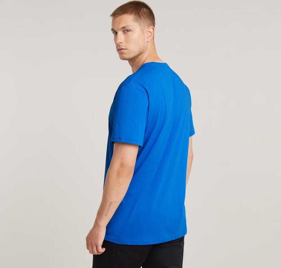G-Star Raw T-shirt D24449-336 NIFOUS BASE-1162 MEDIUM BLUE - Foto 6