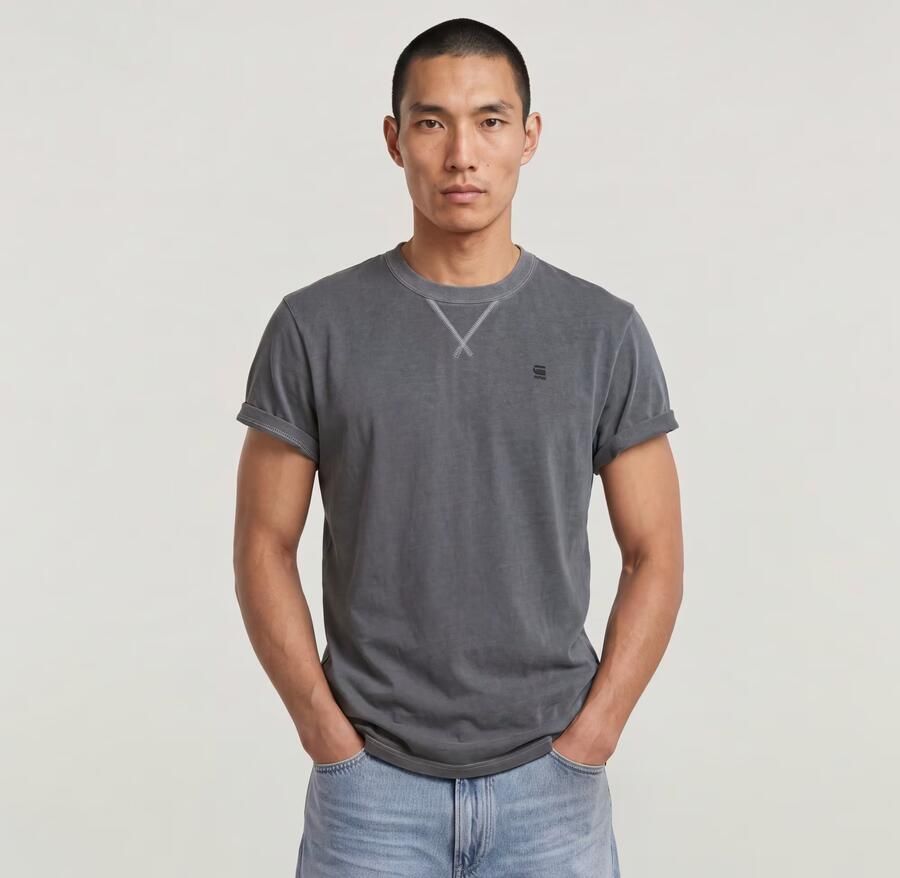 G-Star RAW T-shirt Nifous Ronde hals met ribinzet - Foto 11