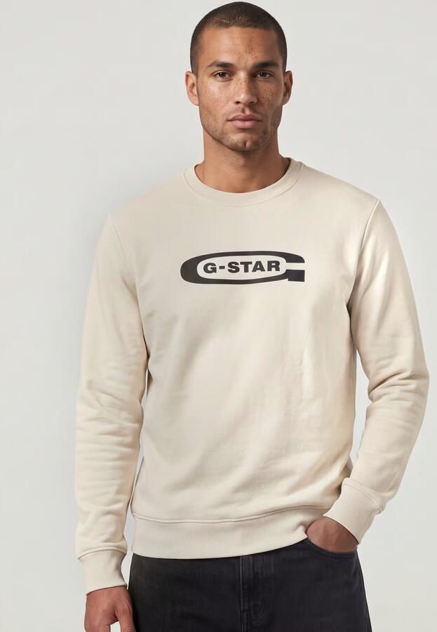 G-Star RAW Old Skool Crew Sweater Long Sleeve Wit Heren - Foto 6