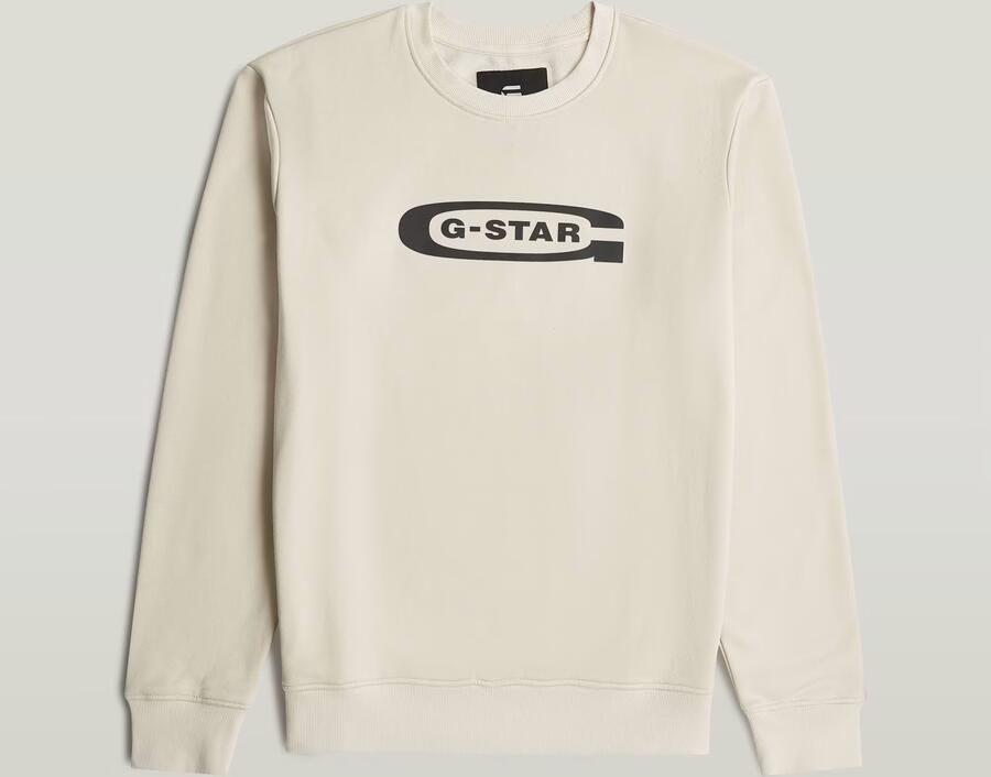 G-Star RAW Old Skool Crew Sweater Long Sleeve Wit Heren - Foto 4