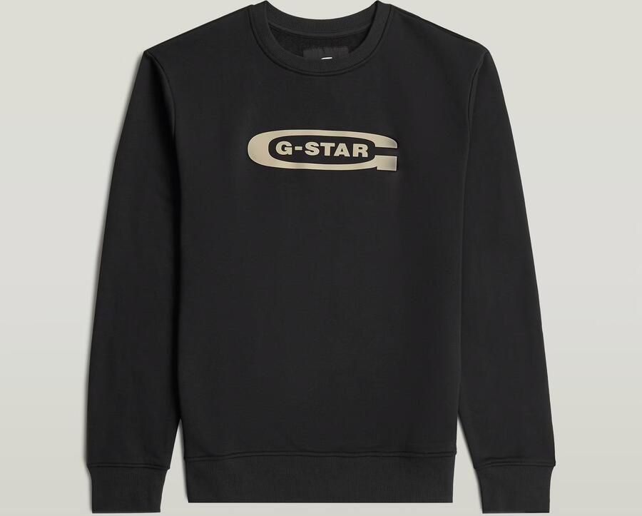 G-Star RAW Old Skool Crew Sweater Long Sleeve Zwart Heren