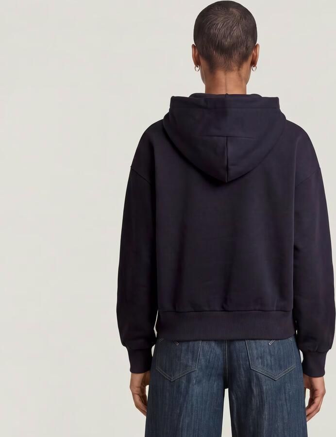 G-Star RAW Old Skool Logo Loose Hoodie Donkerblauw Dames - Foto 10
