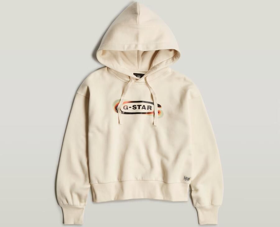 G-Star RAW Old Skool Logo Loose Hoodie Wit Dames - Foto 7