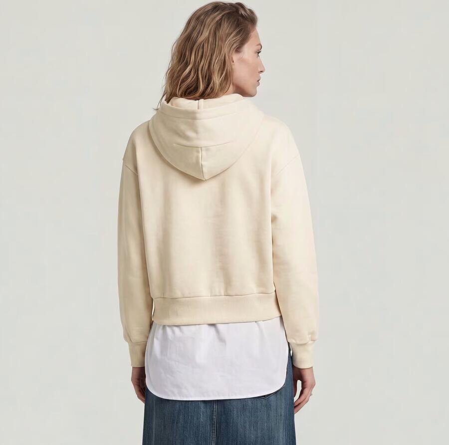 G-Star RAW Old Skool Logo Loose Hoodie Wit Dames - Foto 8