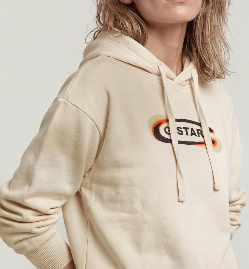 G-Star RAW Old Skool Logo Loose Hoodie Wit Dames - Foto 10