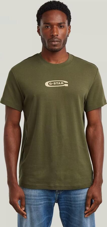 G-Star RAW Old Skool Logo T-Shirt Groen Heren - Foto 7