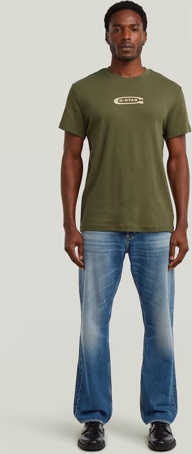 G-Star RAW Old Skool Logo T-Shirt Groen Heren - Foto 6