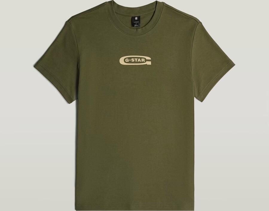 G-Star RAW Old Skool Logo T-Shirt Groen Heren - Foto 3