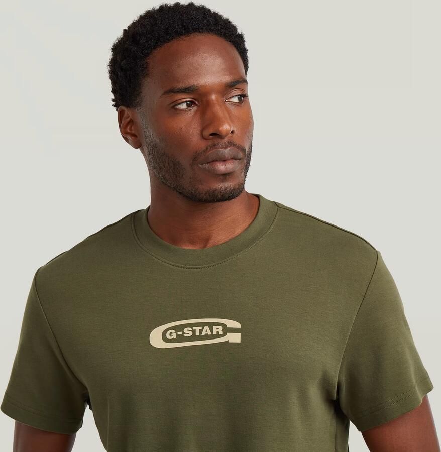 G-Star RAW Old Skool Logo T-Shirt Groen Heren - Foto 2