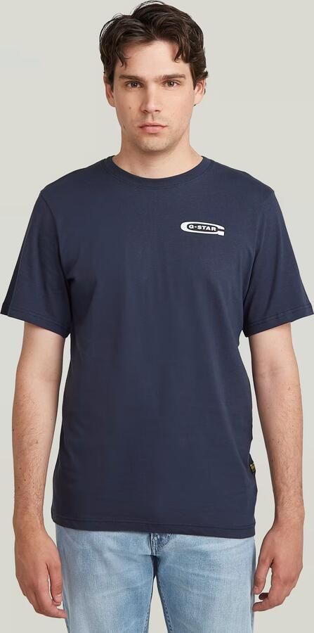 G-Star RAW Old Skool Slim T-Shirt Donkerblauw Heren - Foto 7