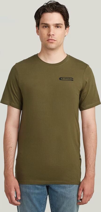 G-Star RAW Old Skool Slim T-Shirt Groen Heren - Foto 7