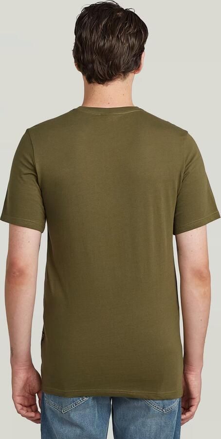 G-Star RAW Old Skool Slim T-Shirt Groen Heren - Foto 5