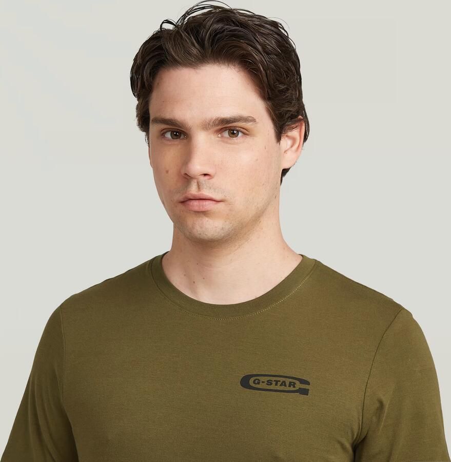 G-Star RAW Old Skool Slim T-Shirt Groen Heren - Foto 2